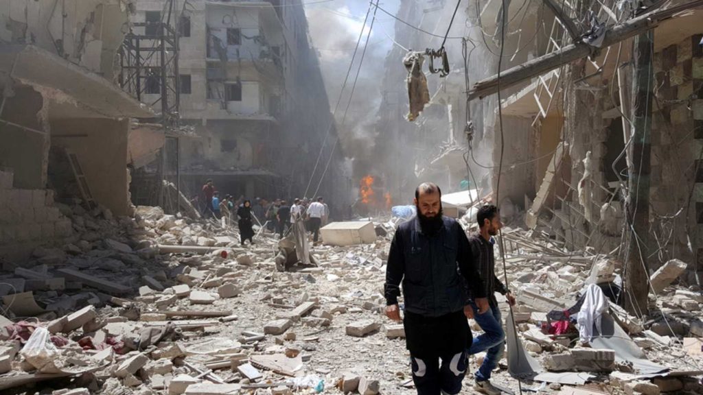 Bombardeos en Siria