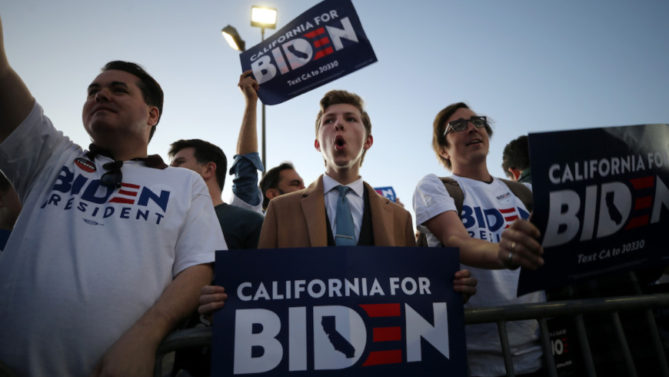 Joe Biden es favorito ganador, por el voto latino, en el estado de California