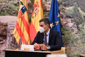 ómicron Presidente de España, Pedro Sánchez, apoyando candidatura de España a los Juegos Olímpicos de invierno de 2030 en Aragón y Cataluña. Foto: Twitter/@sanchezcastejon