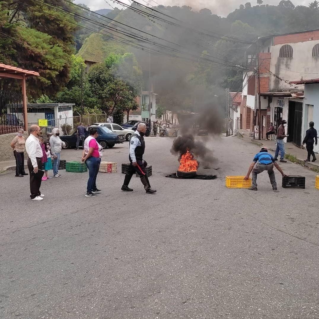 Protesta en sector El Chama, Mérida. Foto: Cortesía