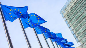 Bandera de la Unión Europea. Foto: AFP