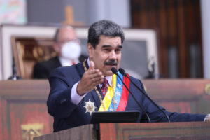 Nicolás Maduro durante su memoria y cuenta del 2021. Foto: Prensa Presidencial