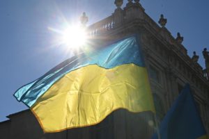 Bandera de Ucrania. Foto: EFE.