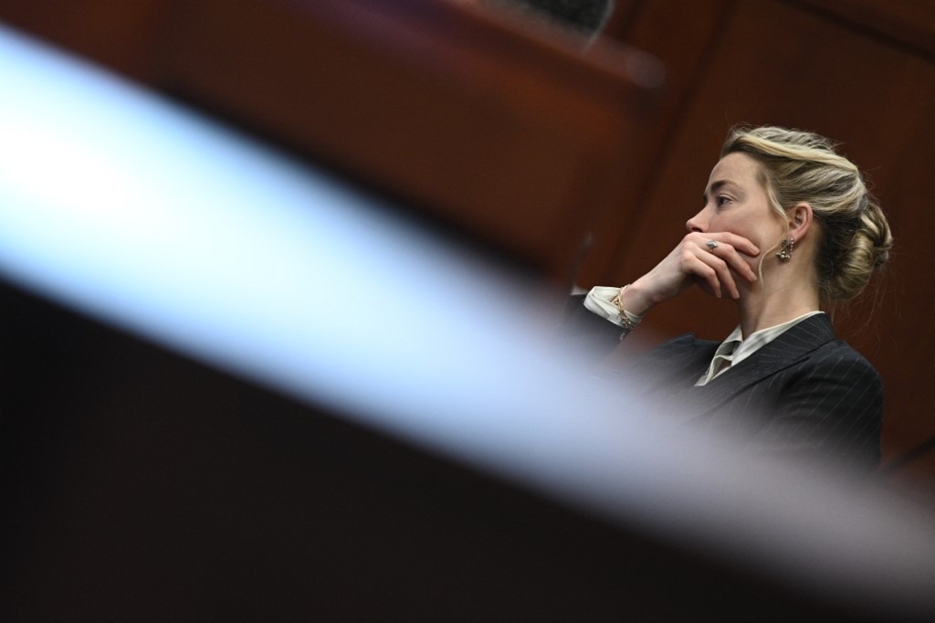 Amber Heard durante el juicio contra Depp - Foto: AFP
