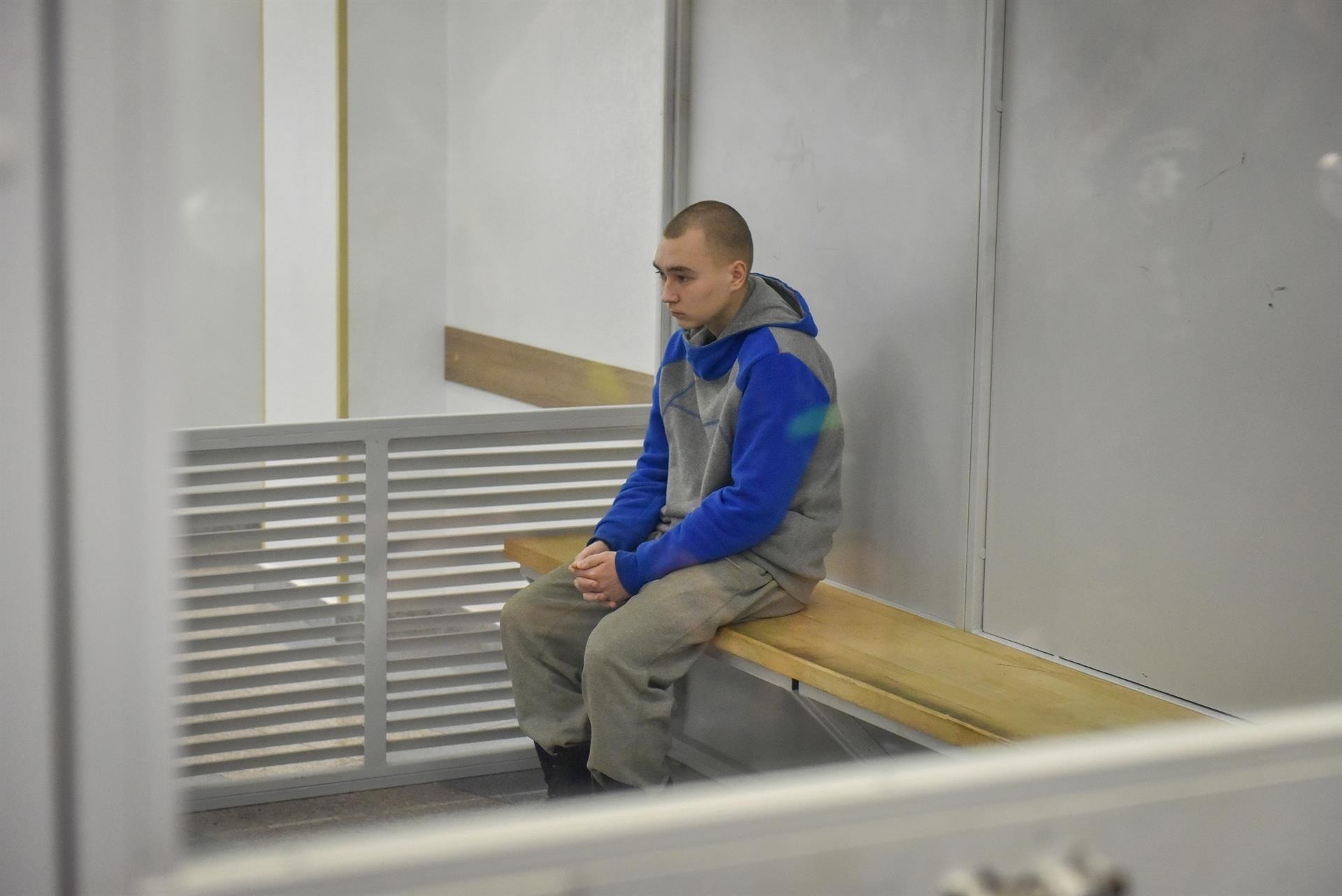 Militar ruso juzgado por crímenes de guerra en Ucrania. Foto: EFE