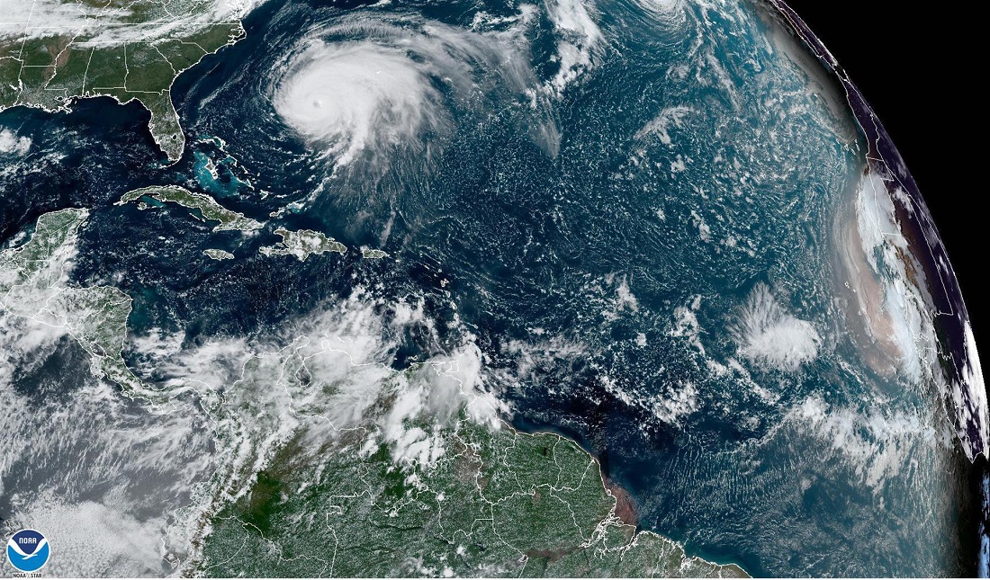 Imagen satelital del huracán Fiona. Foto EFE