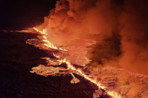 Erupción volcánica en Islandia. Foto: EFE.