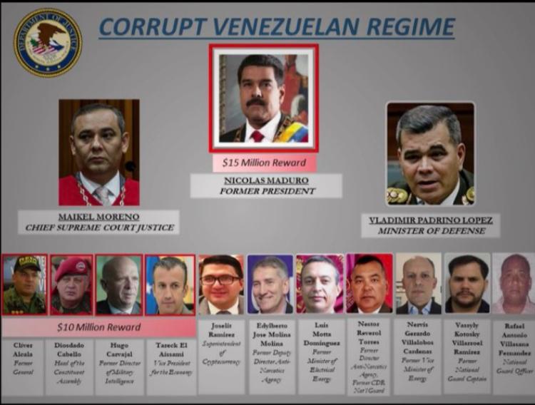 EEUU acusó a Maduro y ofrece recompensa por su captura | Foto: cortesía