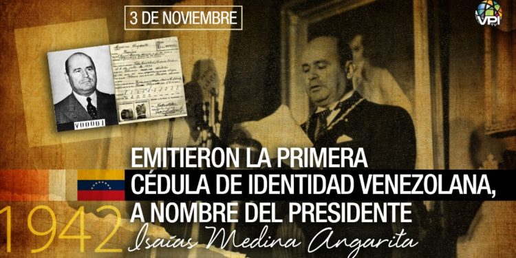 #Efeméride | 3 de noviembre de 1942: Se realizó la primera emisión de la cédula de identidad venezolana