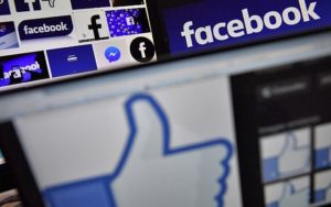 This file photo taken on November 20, 2017 shows logos of US online social media and social networking service Facebook. (AFP Photo/Loic Venance)