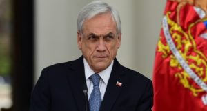 El presidente de Chile, Sebastián Piñera, durante un mensaje a la nación, el 27 de noviembre de 2019 en Santiago. Foto: AFP