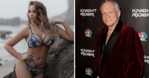 Jenna Bentley y Hugh Hefner.