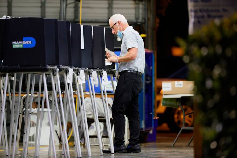 Votaciones en Miami. Foto: Twitter