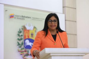 Delcy Rodríguez Sistema. Foto: Twitter Vicepresidencia.
