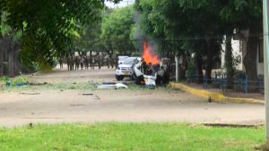 Ataque en el aeropuerto de Cúcuta, Colombia. Foto: Twitter