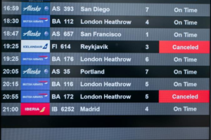 Vuelos cancelados. Foto: Twitter
