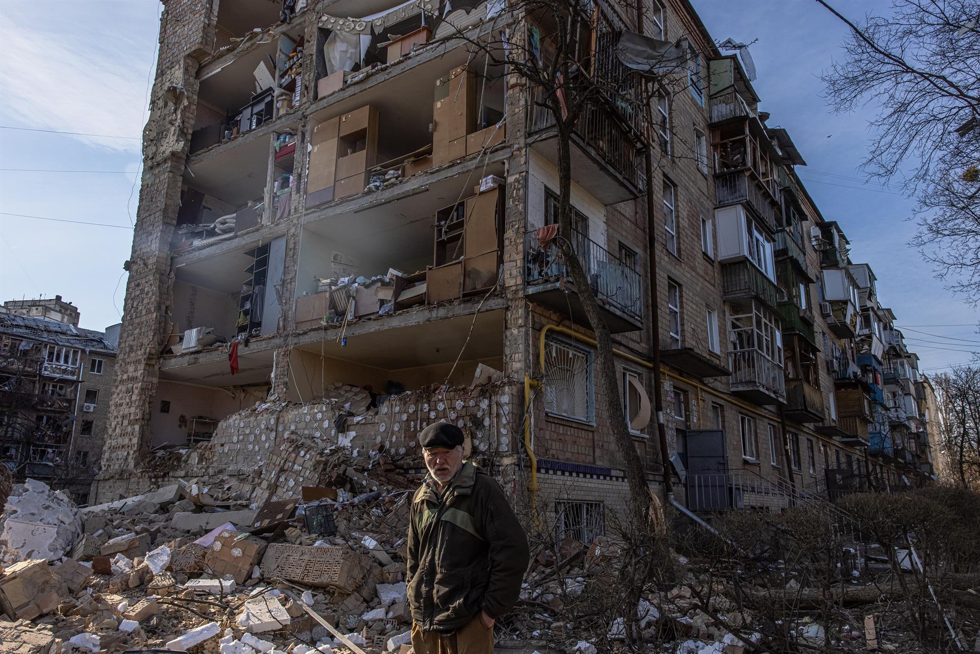 Bombardeos en Ucrania. Foto: EFE Chernígov