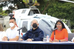 Vicepresidenta y ministro de Interior y Justicia de la administración de Nicolás Maduro, Delcry Rodriguez (D) y Remigio Ceballos (C). Foto: Twitter Vicepresidencia Venezuela.