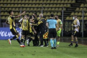 Deportivo Táchira triunfó de local ante Independiente Petrolero de Bolivia. Foto: JOHNNY PARRA / AFP