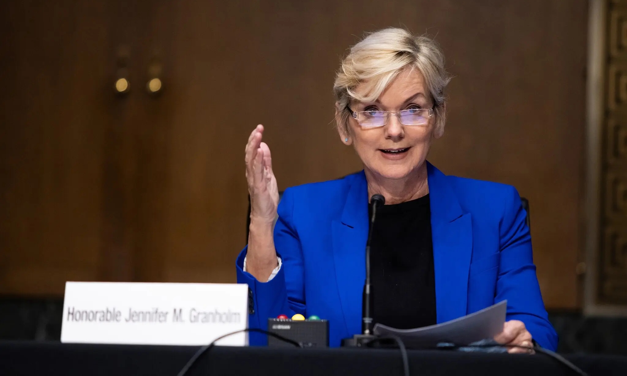 Jennifer Granholm, secretaria de Energía de EE. UU. Foto: Pool photo by Graeme Jennings / New York Times