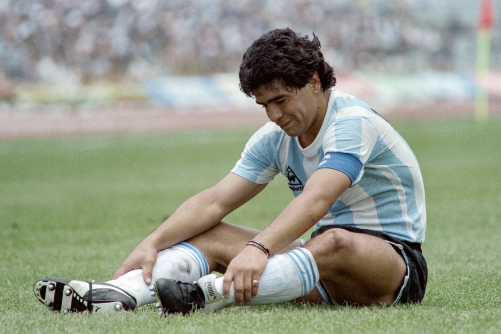 La leyenda del fútbol Diego Armando Maradona en los 80'. Foto: Archivo AFP