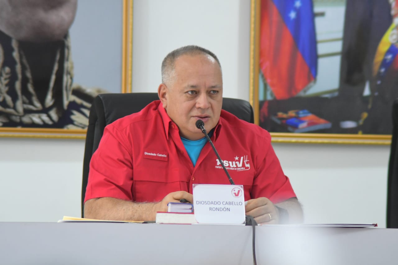 Primer vicepresidente del PSUV, Diosdado Cabello. Foto: Twitter PSUV.