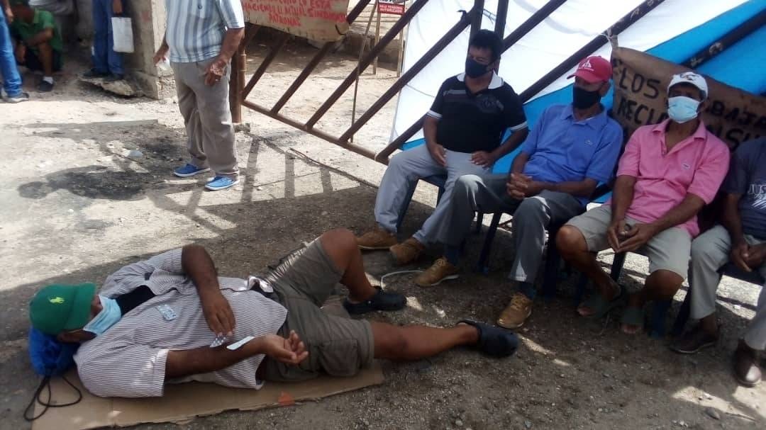 Jubilados de las Salinas de Araya en huelga de hambre
