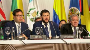 Comisionado de la Secretaría General de la OEA para la crisis de migrantes y refugiados de Venezuela, David Smolansky. Foto: Twitter David Smolansky (@dsmolansky).