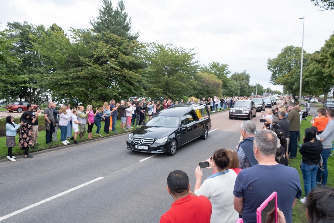 Cortejo fúnebre de la reina Isabel II. Foto EFE