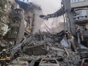 Edificios residenciales en Zaporiyia, Ucrania. Foto EFE