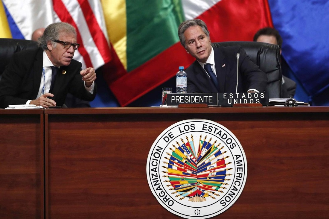 Luis Almagro junto a Antony Blinken. Foto EFE