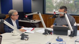 Coordinador de la Plataforma Unitaria, Gerardo Blyde, en entrevista con Román Lozinski. Cortesía