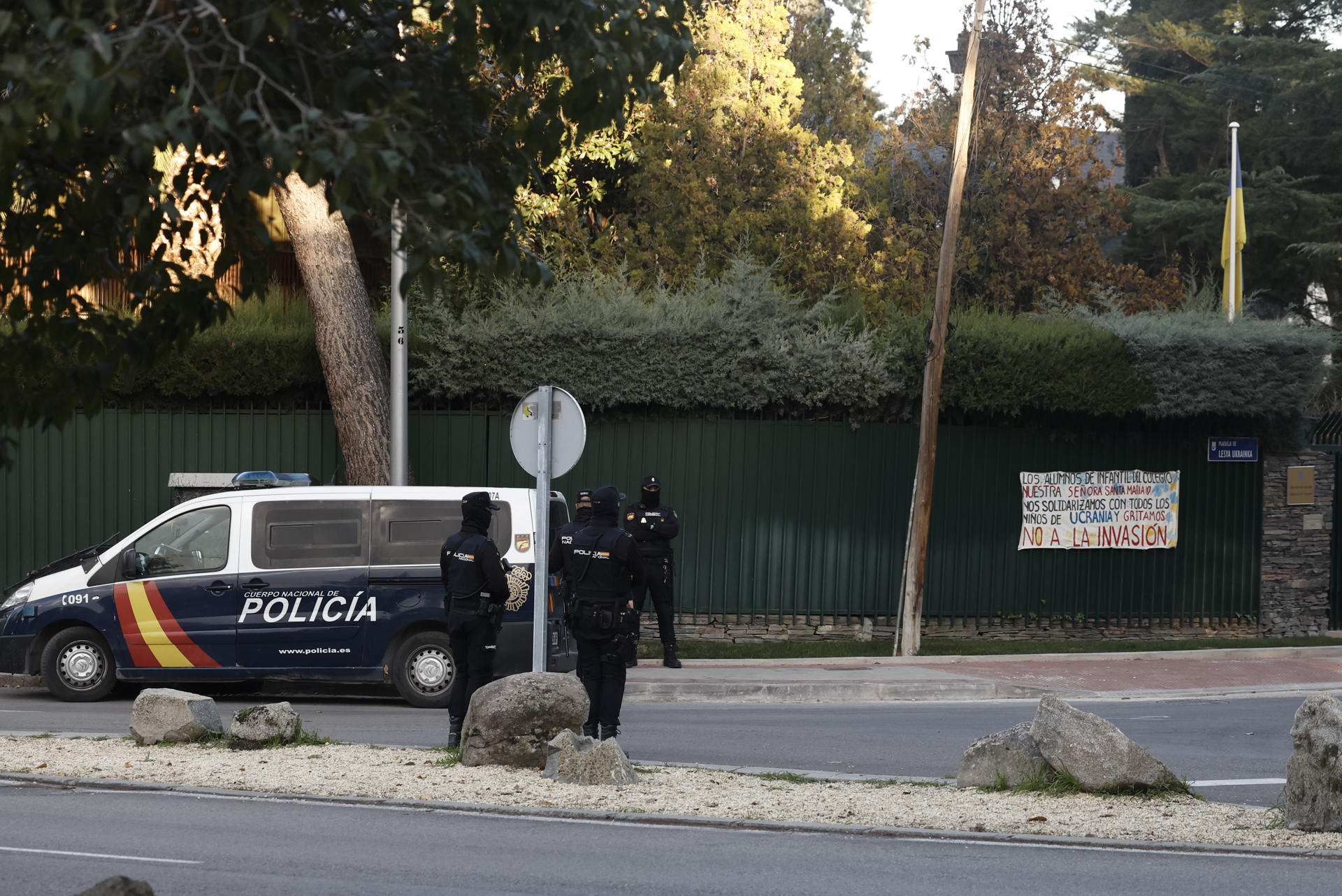 Embajada de Ucrania en Madrid. Foto EFE