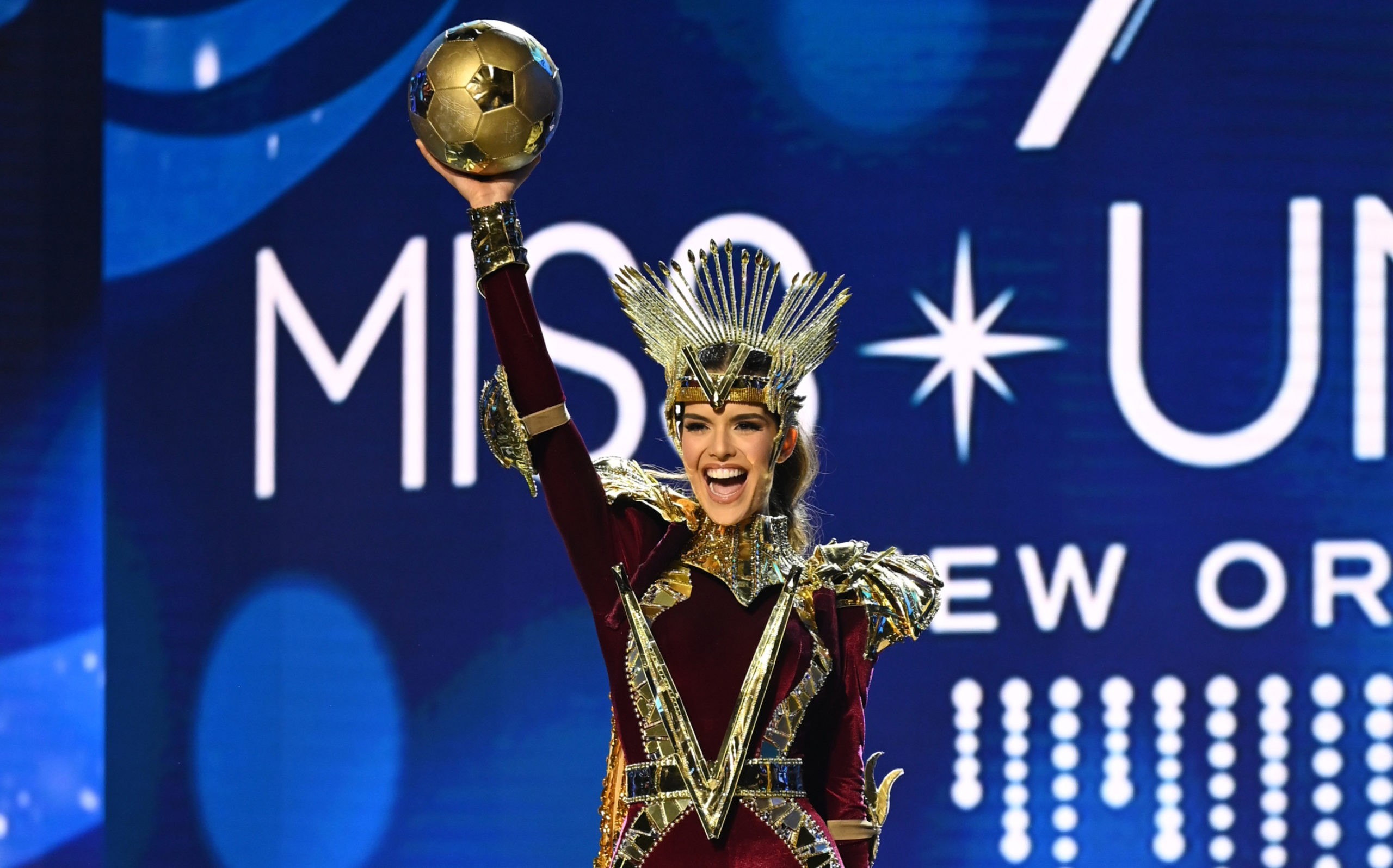 Amanda Dudamel, Miss Venezuela y representante del país en el Miss Universo 2023. Foto: EFE / Benjamin Askinas / Miss Universe