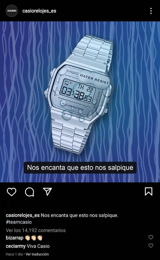 Foto: Instagram @casiorelojes_es