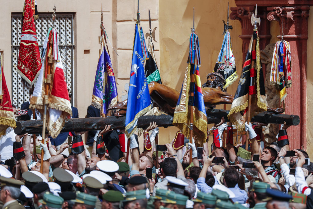Celebración de Jueves Santo en Málaga, España. Foto: EFE.