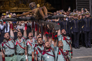 Celebración de Jueves Santo en Málaga, España. Foto: EFE.