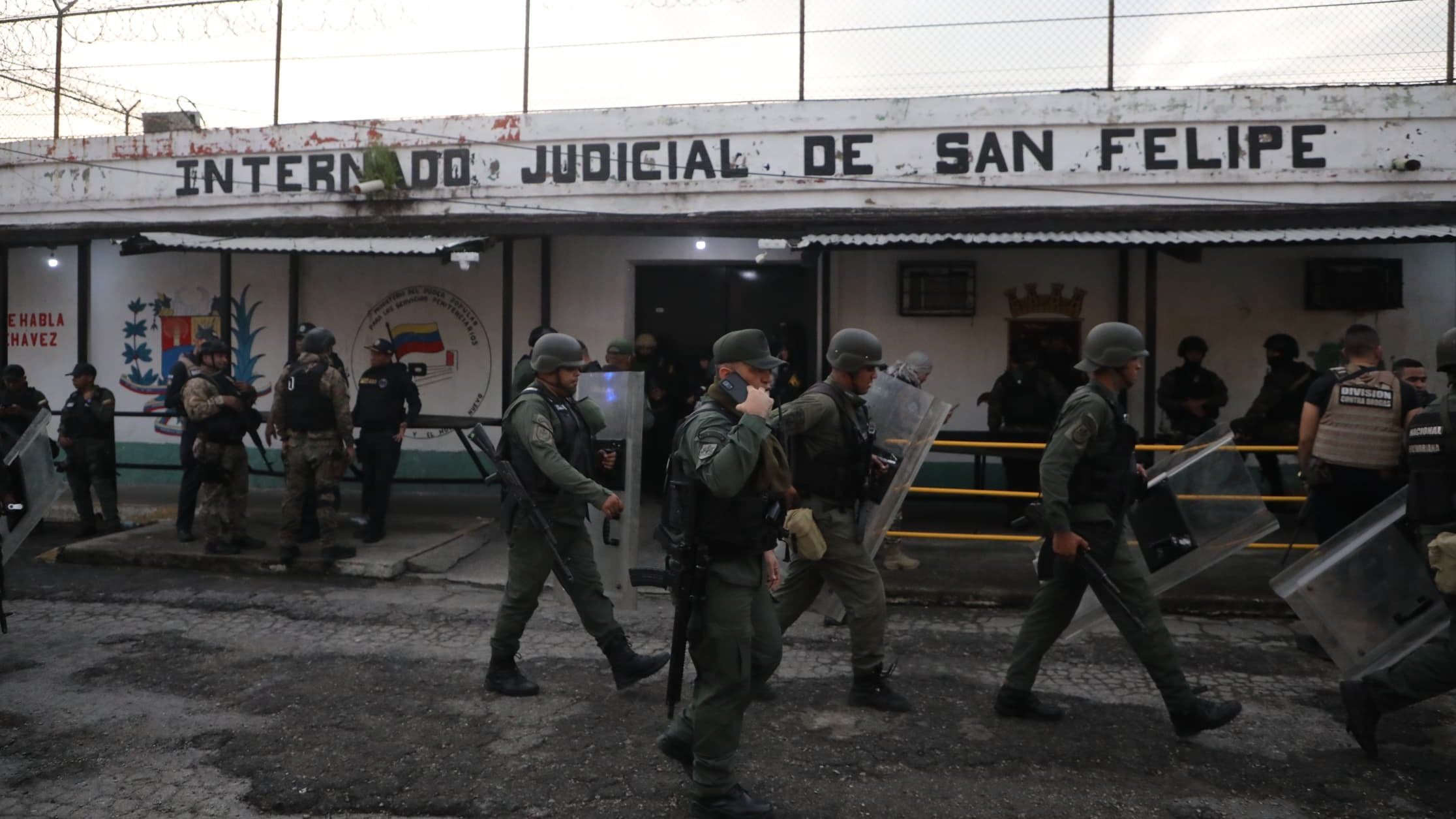 Intervención del Internado Judicial San Felipe, en el estado Yaracuy, Venezuela. Foto: MPPRIJP