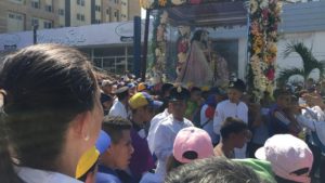 María Corina Machado durante una procesión de la Divina Pastora en Barquisimeto, capital del estado Lara.