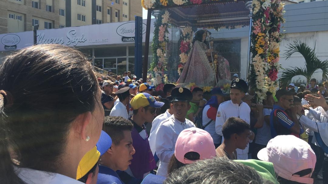 María Corina Machado durante una procesión de la Divina Pastora en Barquisimeto, capital del estado Lara.