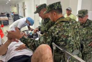 Brote de influenza en una academia militar de Colombia. Foto. EFE.