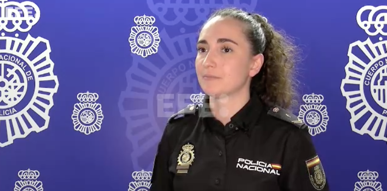 Portavoz de la Policía Nacional de España. Foto: EFE.