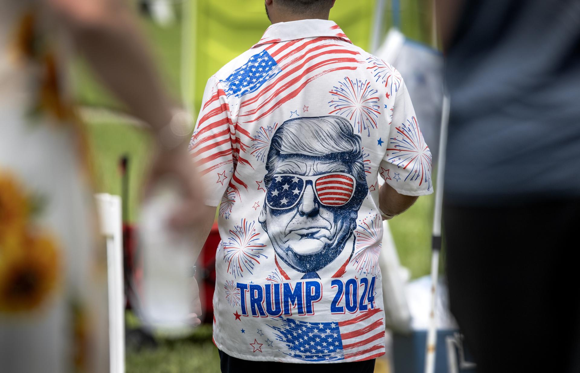 Seguidor de Donald Trump en el estado de Florida, EE. UU. Foto: EFE.