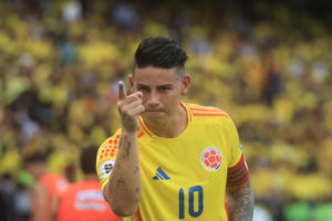 James Rodríguez, figura de la selección de Colombia. Foto: EFE.