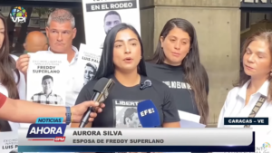 Aurora Silva, esposa de preso político Freddy Superlano.
