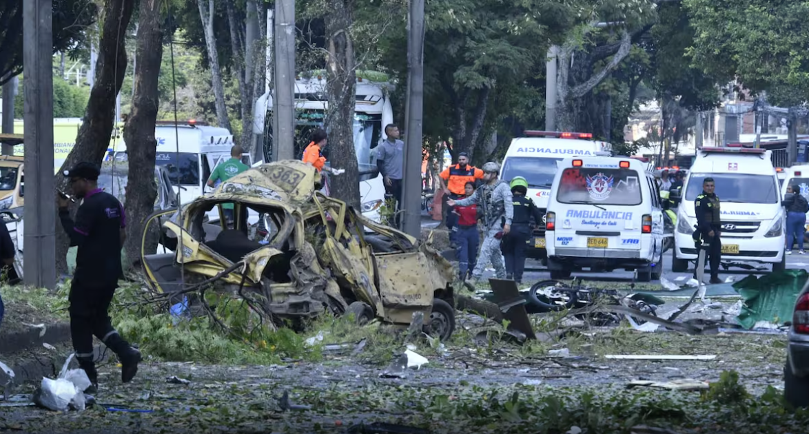 Atentado con bombas en Cali, Colombia. Foto: El País CL